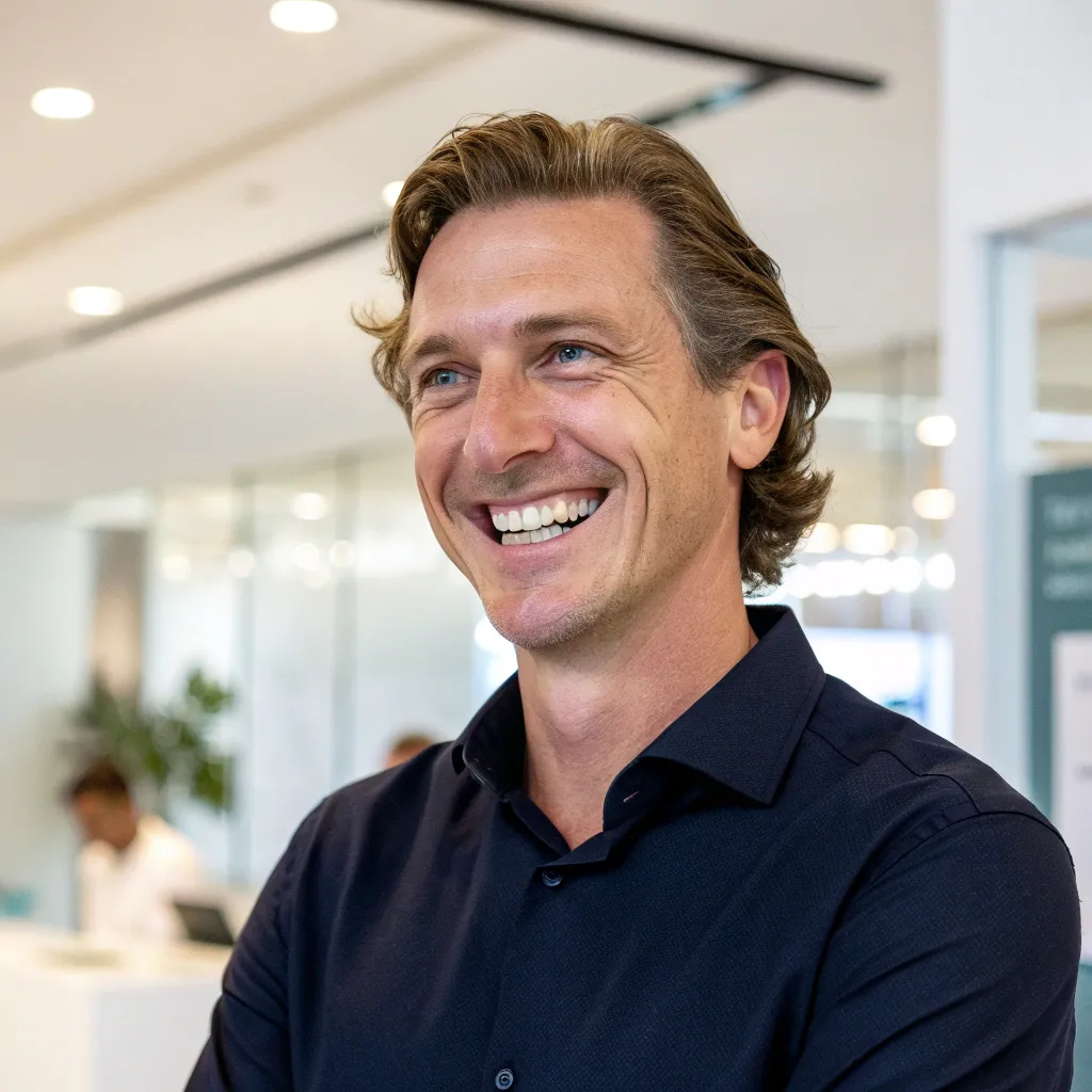 Smiling customer, Mark Thompson