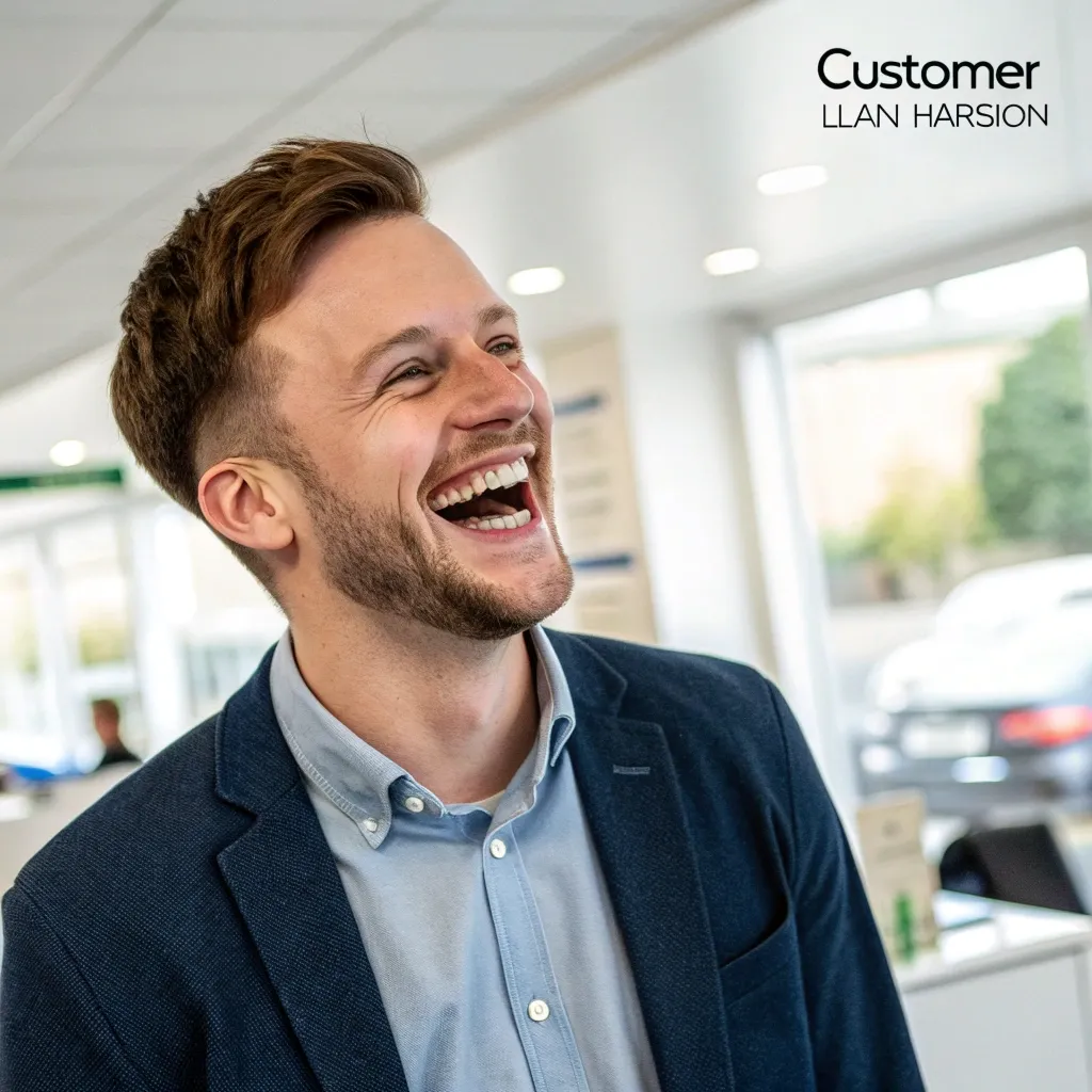 Thrilled customer, Liam Harrison